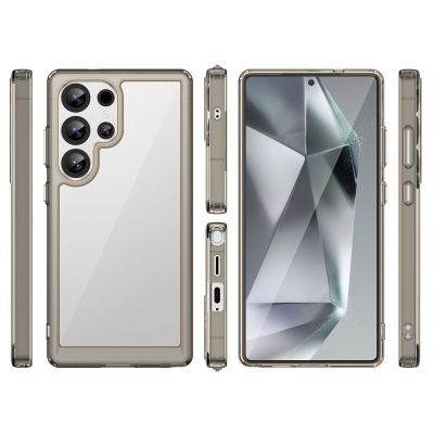 2. Etui silikonowe Outer Space Case z żelową ramką do Samsung Galaxy S25 Ultra - przezroczysto-czarne