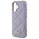6. Etui Guess Quilted Metal Logo na iPhone 16 - jasnofioletowe