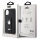 8. Etui Karl Lagerfeld Gripstand Saffiano Choupette Pins na iPhone 11 / Xr - czarne
