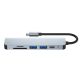 6. HUB Tech-Protect V4 6w1 USB-C - USB-A 3.0 / USB-A 2.0 / USB-C / HDMI / czytnik kart micro SD / TF / SD - szary