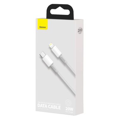 5. Kabel Baseus CATLGD-A02 Lightning - USB-C PD 20W 480Mb/s 2m - biały