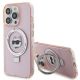 Etui Karl Lagerfeld Ring Stand Choupette Head MagSafe do iPhone 15 Pro - różowe