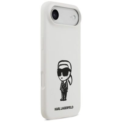 4. Etui Karl Lagerfeld Silicone Karl Sketch & Logo MagSafe na iPhone 17 Air - białe