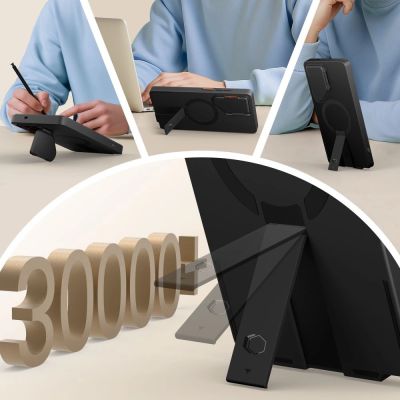 5. Etui Tech-Protect Kevlar Aura MagSafe na Samsung Galaxy S25 Ultra - czarno-pomarańczowe