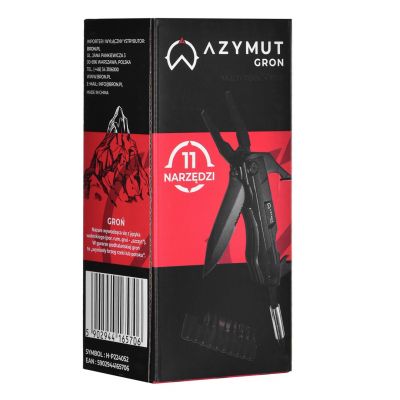 6. Multitool AZYMUT Gron - 11 narzędzi + 9 bitów + kabura (H-P224052)