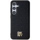 3. Etui DKNY Leather Pattern Metal Logo MagSafe na Samsung Galaxy S24 - czarne