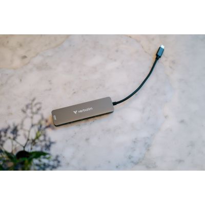 6. Verbatim 32156 huby i koncentratory USB 3.2 Gen 1 (3.1 Gen 1) Type-C 5000 Mbit/s Szary