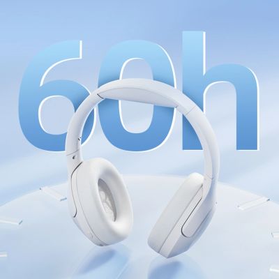 9. Słuchawki nauszne QCY H3 Lite z ANC i Bluetooth 5.3 - białe