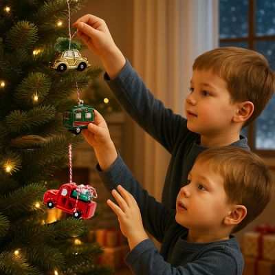 20. OZDOBA WISZĄCA BOMBKA SAMOCHÓD ZŁOTY