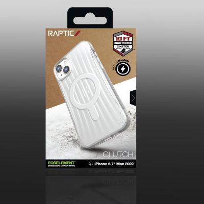 6. Raptic X-Doria Clutch Built Case etui iPhone 14 Plus z MagSafe pokrowiec plecki przezroczysty