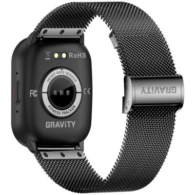 10. Smartwatch Gravity Czarny Pasek + Bransoleta GT43-5