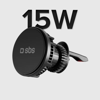 12. Uchwyt na smartfona z ładowarką indukcyjną SBS TESUPFANWIR15W 15W na kratkę nawiewu, z chłodzeniem - czarna