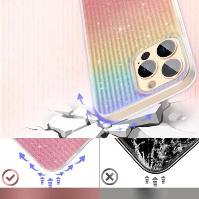 3. Kingxbar Travel Series luksusowe eleganckie etui na iPhone 13 Pro pomarańczowy (Sunset)