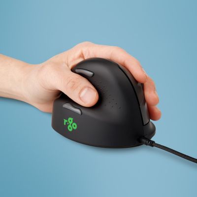 20. R Go Tools R-Go Pele HE ergonomisch links USB mittel juodas/silb retail
