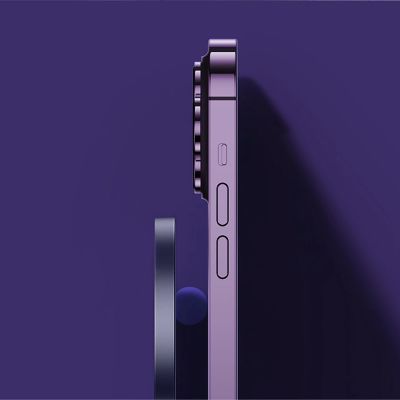 17. Baseus Simple Mini3 ładowarka magnetyczna MagSafe Qi 15W fioletowa