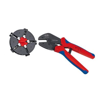 2. Knipex 97 33 02 zaciskarka kablowa Narzędzie do zaciskania Niebieski, Czerwony