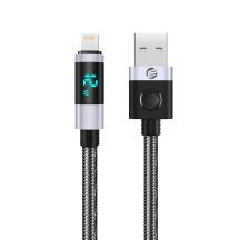 Kabel Orico LDA2L USB-A do Lightning 12 W z wyświetlaczem LED 0.5 m - czarno-srebrny