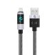 Kabel Orico LDA2L USB-A do Lightning 12 W z wyświetlaczem LED 0.5 m - czarno-srebrny