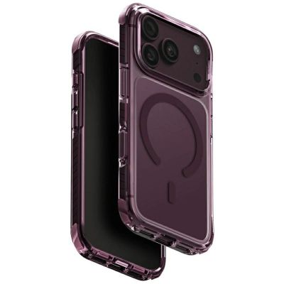Etui UNIQ Combat Magclick Charging na iPhone 18 Pro / 17 Pro - burgundowe
