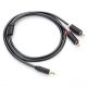 4. Kabel Ugreen AV102 10772 3,5 mm mini jack (męski) / 2RCA (męski) 1m - szary