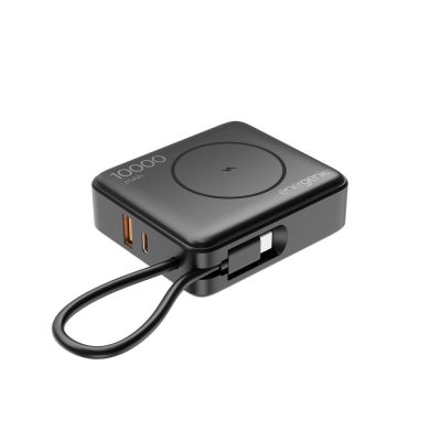 2. GEMBIRD POWERBANK 10000 MAH, SZYBKIE ŁADOWANIE 20 W, ŁADOWANIE BEZPRZEWODOWE CZARNY