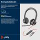 65. POLY Zestaw słuchawkowy Blackwire 8225 Stereo USB-C + przejściówka USB-C/A