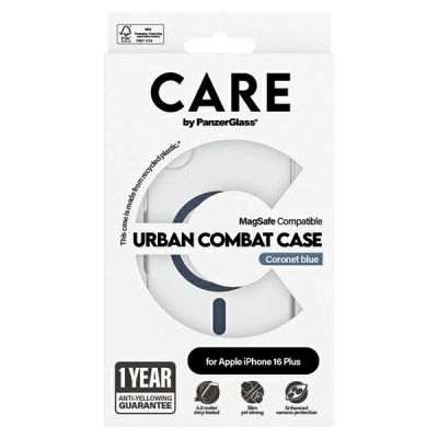 4. Etui CARE by PanzerGlass Flagship Case z MagSafe na iPhone 16 Plus - niebieskie