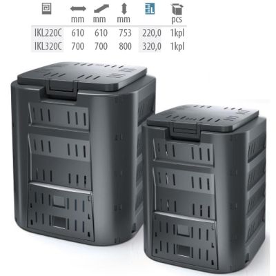 10. KOMPOSTOWNIK OGRODOWY COMPOGREEN 220L PROSPERPLAST