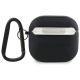 4. Etui Mercedes Leather Metal Logo na AirPods 4 - czarne