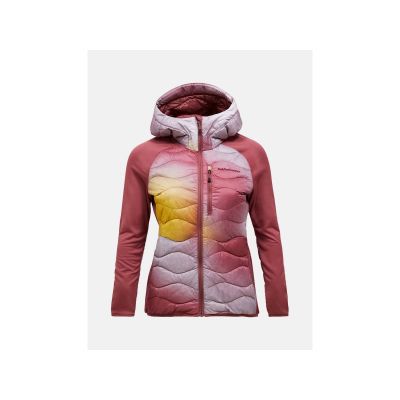 Kurtka damska puchowa PEAK PERFORMANCE W Helium Aop Down Hybrid Hood kolor multikolor