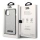 8. Etui Karl Lagerfeld Glitter Plaque Logo na iPhone 14 Plus - srebrne