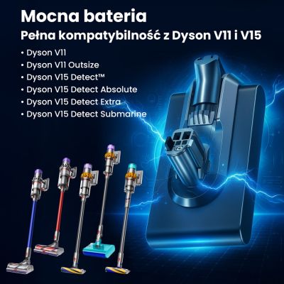 10. Akumulator Extralink EX.22981 do DYSON, V11 (CLICK TYPE) 25.2V 3000MAH przemysłowy