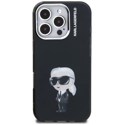3. Etui Karl Lagerfeld IML Aquarelle Karl & Logo MagSafe na iPhone 16 Pro Max - czarne