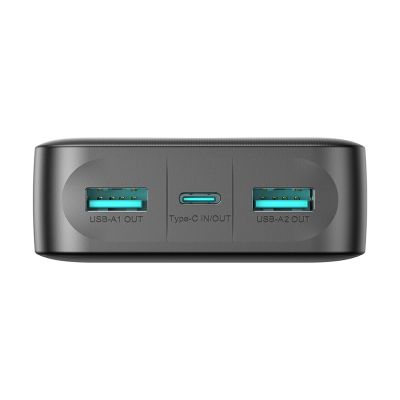 5. Powerbank Joyroom JR-PBF14 20000mAh 2.4A 2x USB-A 1x USB-C - czarny