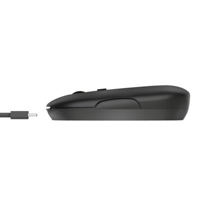 4. Mysz TRUST Puck Rechargeable Wireless Ultra-Thin Black