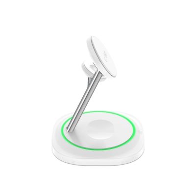 5. Ładowarka indukcyjna Tech-Protect QI15W-A46 3w1 Magnetic MagSafe - biała