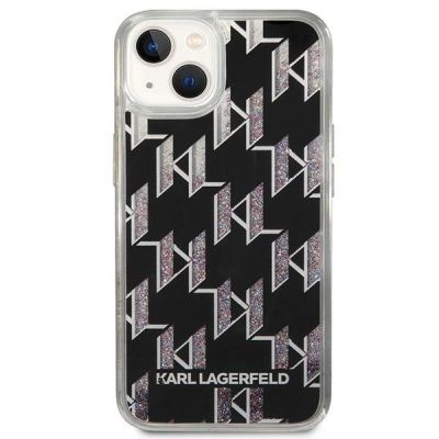 3. Etui Karl Lagerfeld Liquid Glitter Monogram na iPhone 14 - czarne