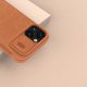 10. Nillkin Qin Leather Pro Case etui iPhone 14 Plus osłona na aparat kabura pokrowiec obudowa z klapką brązowy