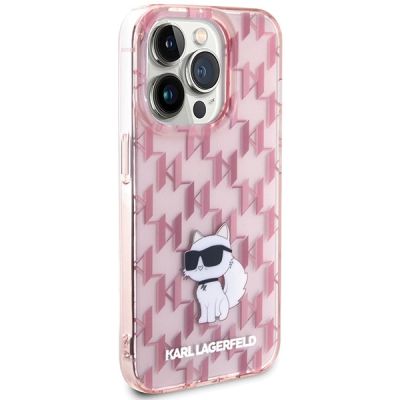 4. Etui Karl Lagerfeld Monogram Choupette na iPhone 15 Pro Max - różowe