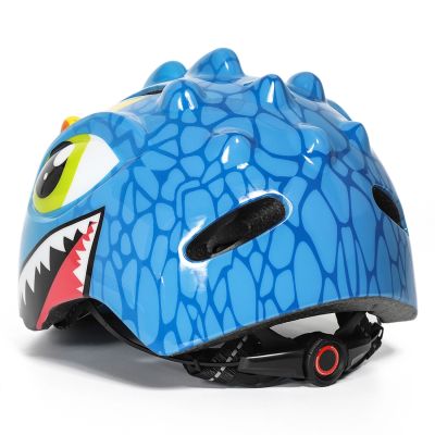 4. Kask rowerowy dziecięcy Wozinsky motyw smok lekki 50-54 cm - niebieski