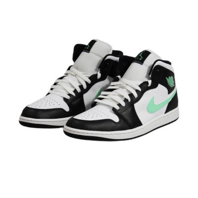 3. Buty sportowe męskie Air Jordan 1 Mid Green Glow Białe - DQ8426-103