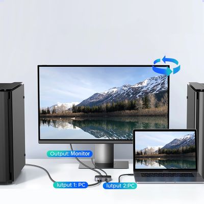 4. Switch Ugreen DisplayPort/USB-C do USB-C - szary