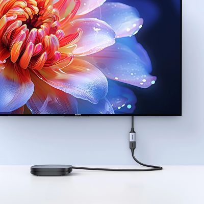 3. Kabel Ugreen HD165 HDMI (męski) / HDMI (żeński) 8K 0.15m - szary