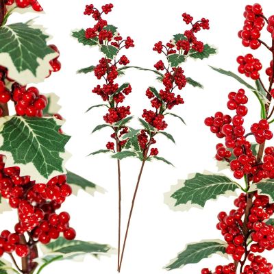 9. GAŁĄZKA DEKORACYJNA JARZĘBINA 58CM