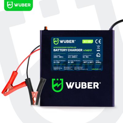 6. Prostownik mikroprocesorowy 6-12V 15A + ładowarka do akumulatora W14017 WUBER