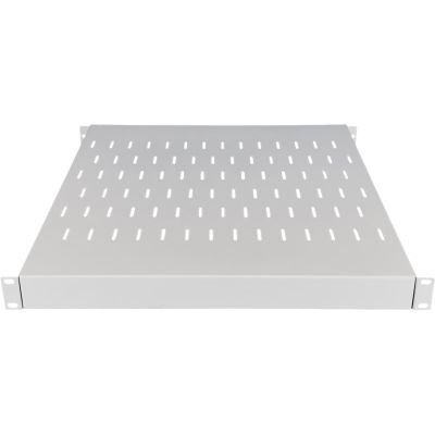 Półka regulowana 19" 1U głęb. 500-900mm, szara, 4 punkty mocowania ALANTEC