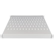 Półka regulowana 19" 1U głęb. 500-900mm, szara, 4 punkty mocowania ALANTEC