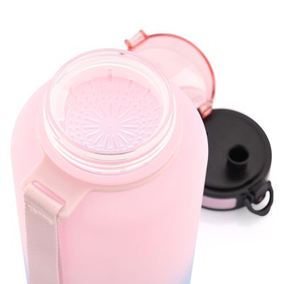 10. Bidon sportowy Meteor 1500 ml różowy/niebieski