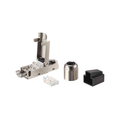 2. Equip 121172 wtyczka RJ-45 Czarny, Stal nierdzewna