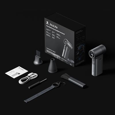 14. Mini dmuchawa Jisulife Handheld Fan Ultra2 9000mAh 5w1 przenośny wiatraczek USB - ciemnoszara